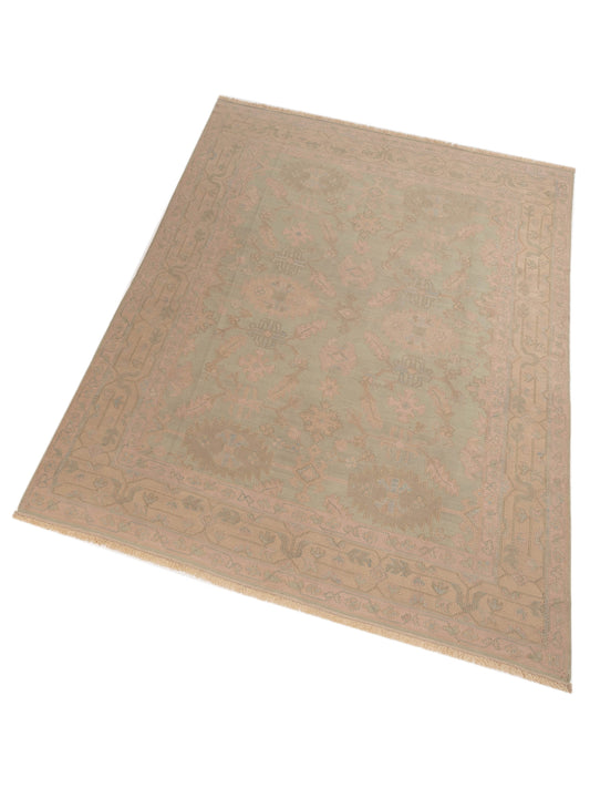Kilvana Green Cream 7.10x10.8 Hand Woven Rug