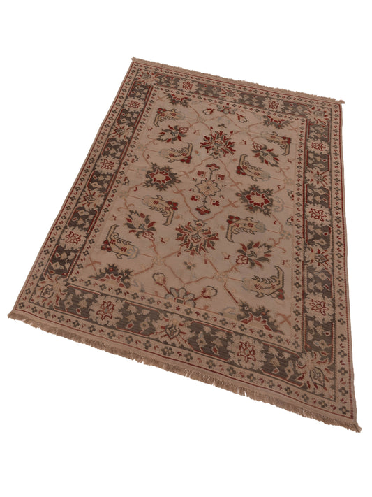 Kilvana Beige Brown 5.8x8 Hand Woven Rug