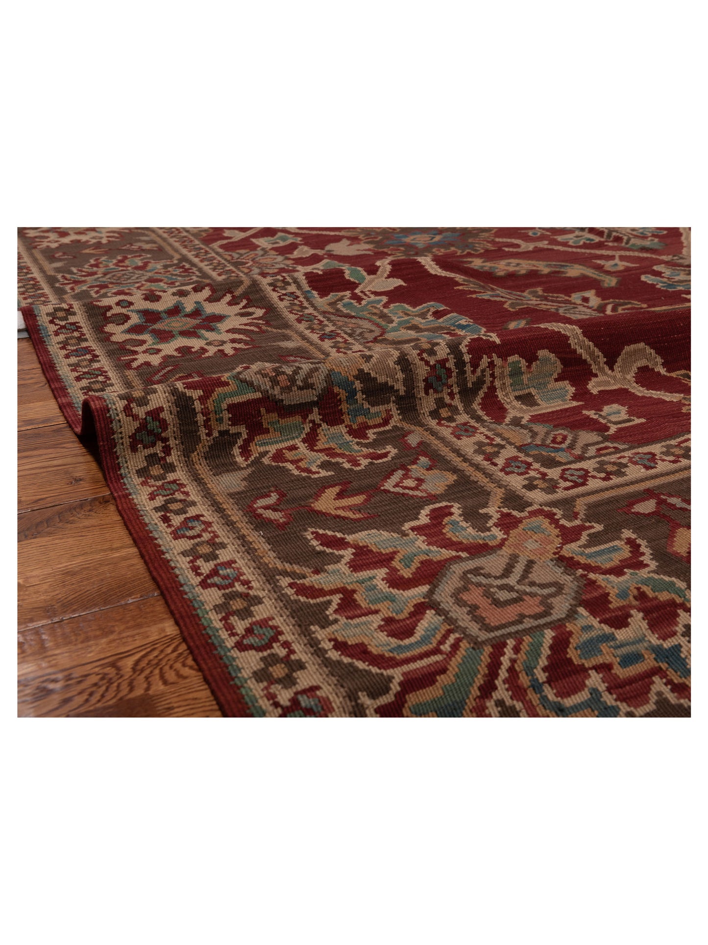 Kilvana Burgundy Brown 8.2x10.3 Hand Woven Rug