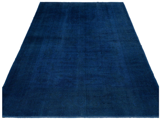 Vintage Dark Blue 9.7x11.11 Hand Knotted Rug