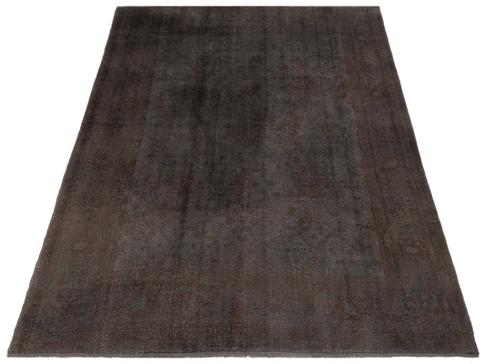 Vintage Dark Gray 9.1x11.4 Hand Knotted Rug