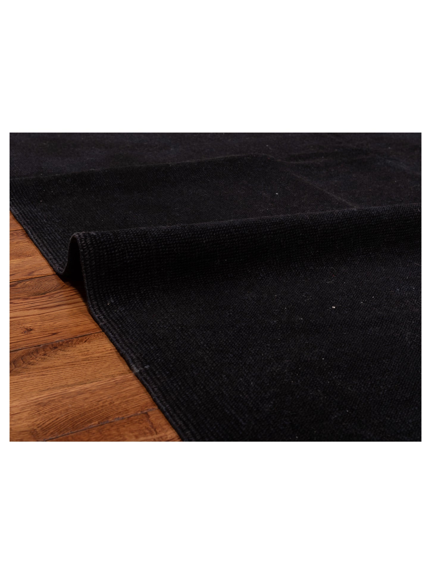 Vintage Black 6.10x7.10 Hand Knotted Rug