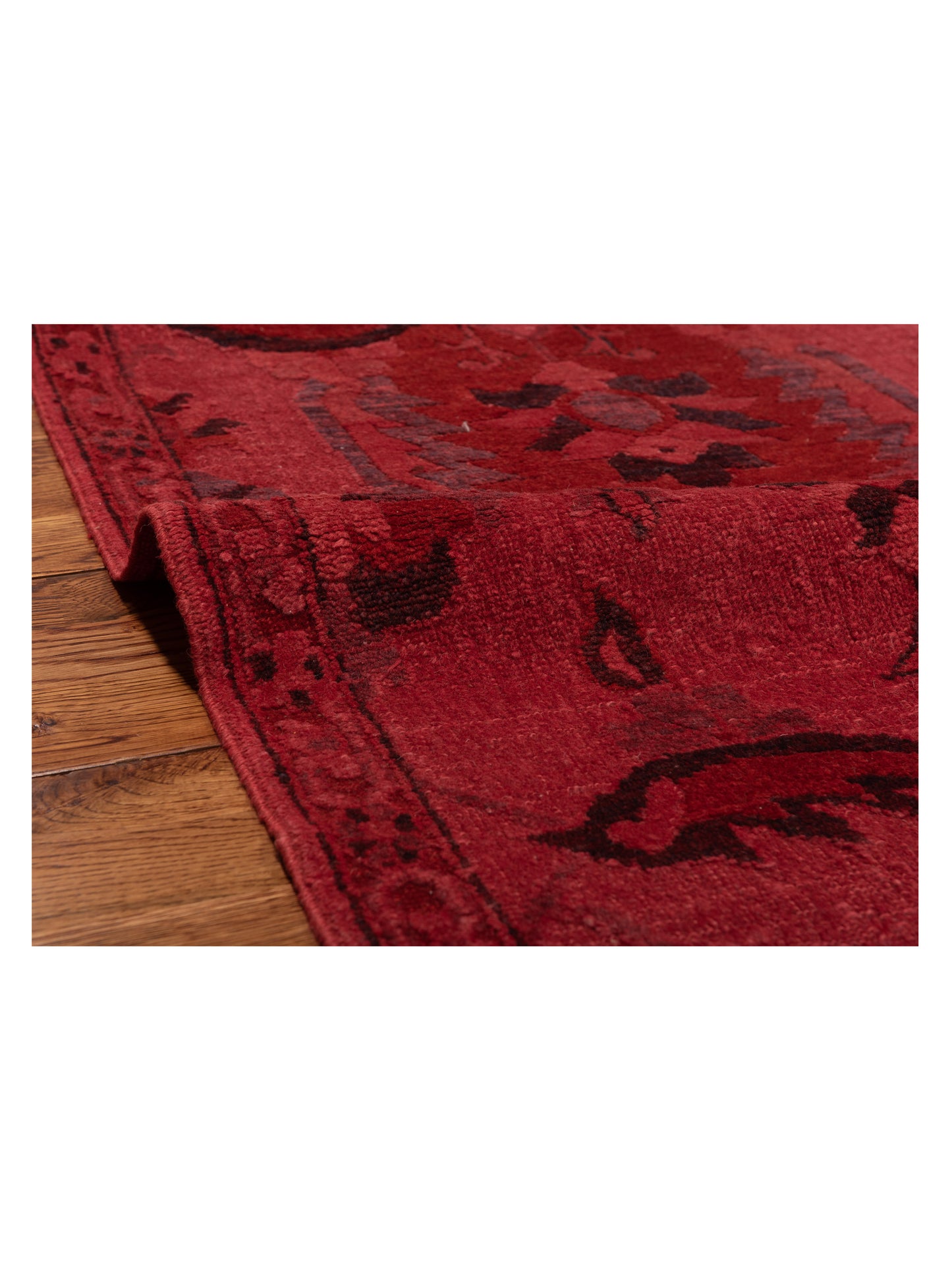 Vintage Red 2.9x13.6 Hand Knotted Rug