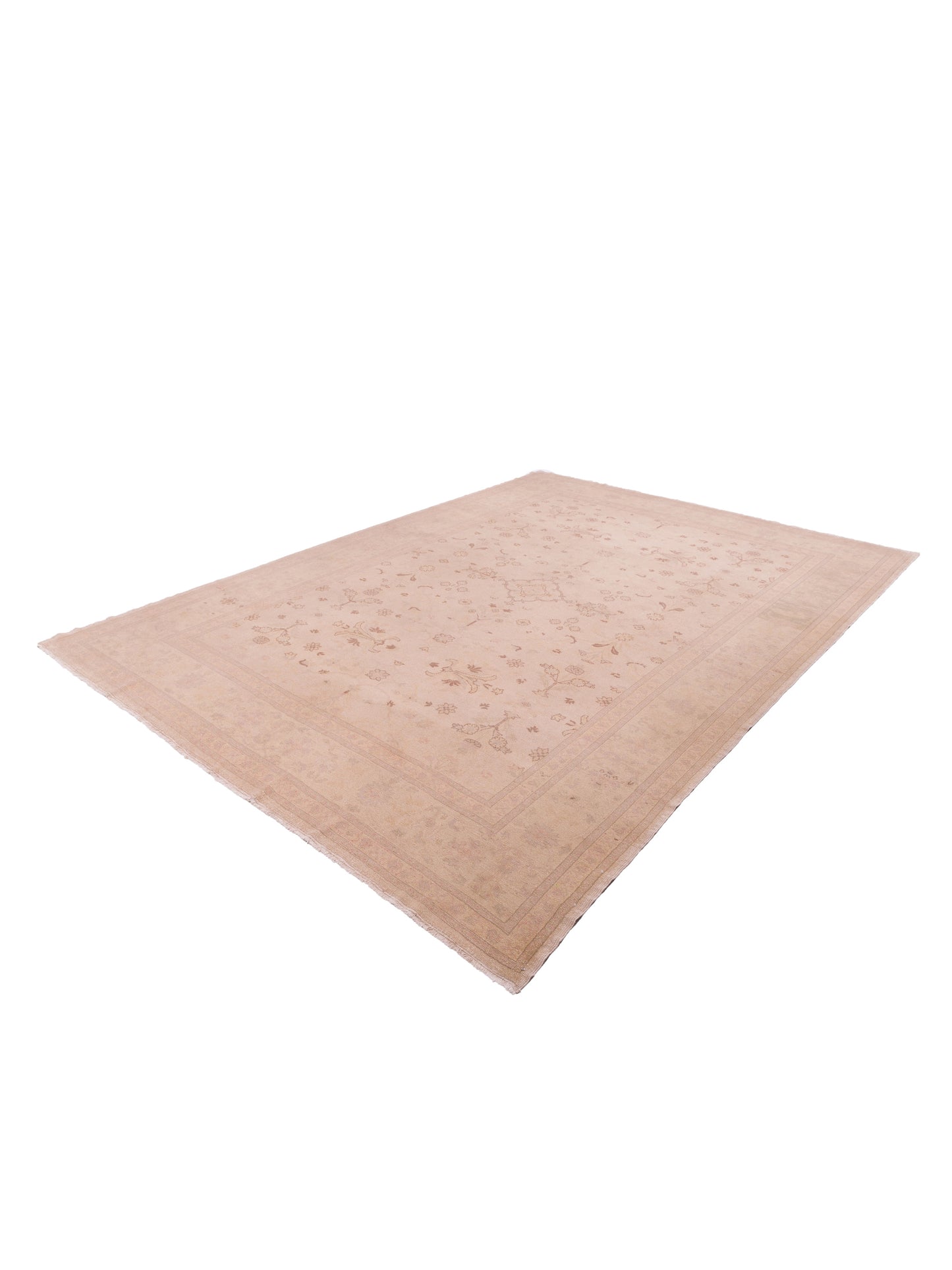 Turkish Elvaria Beige Light Camel 10.7x14 Hand Knotted Rug