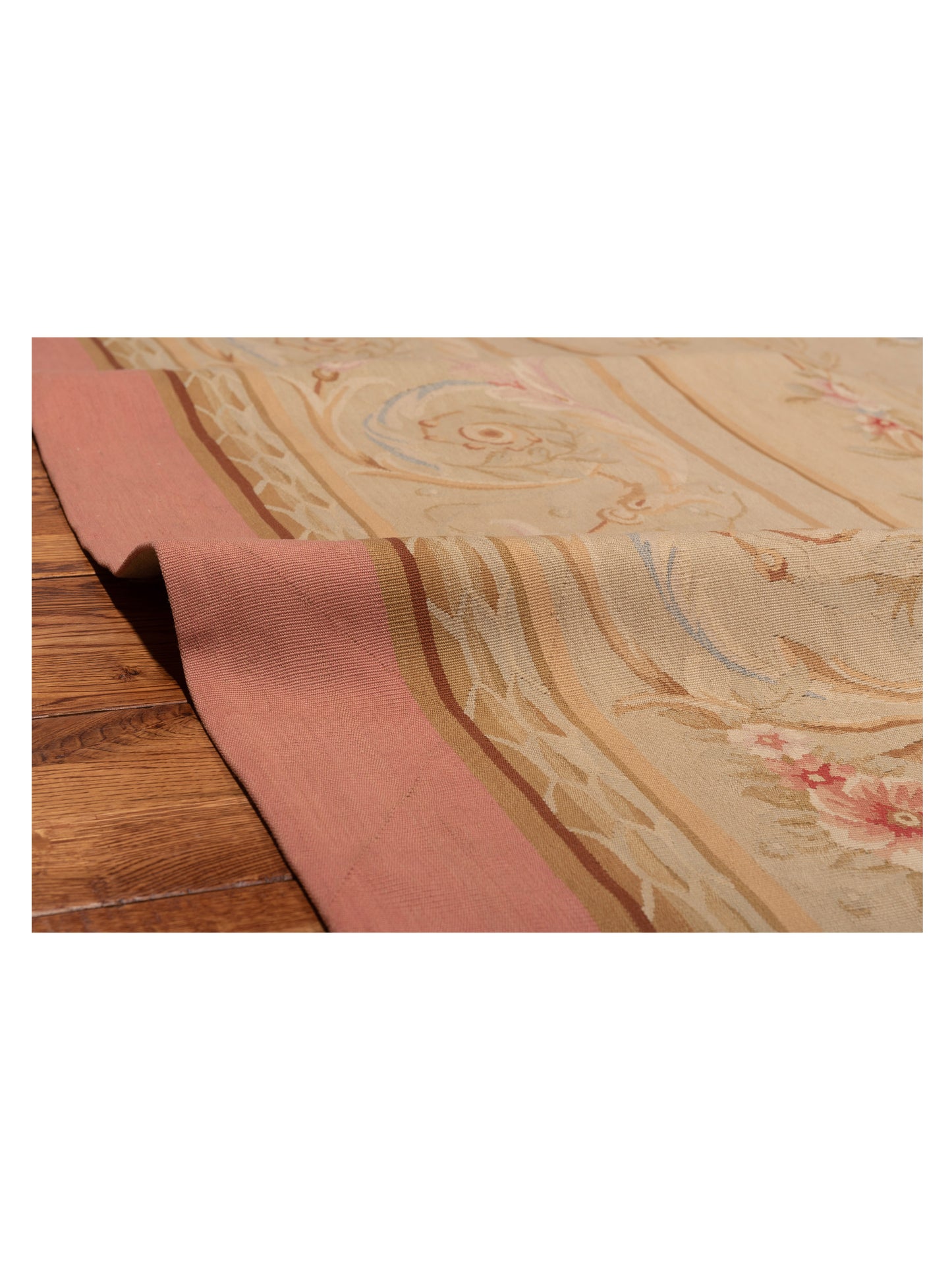 Florienne Cream Pink 8.9x12 Hand Knotted Rug