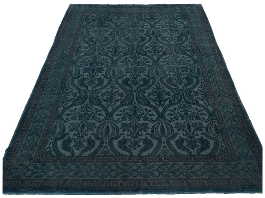 Vintage Blue 9.1x12 Hand Knotted Rug