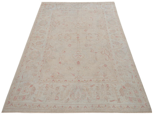 Oushak Silver 8.1x10.5 Hand Knotted Rug