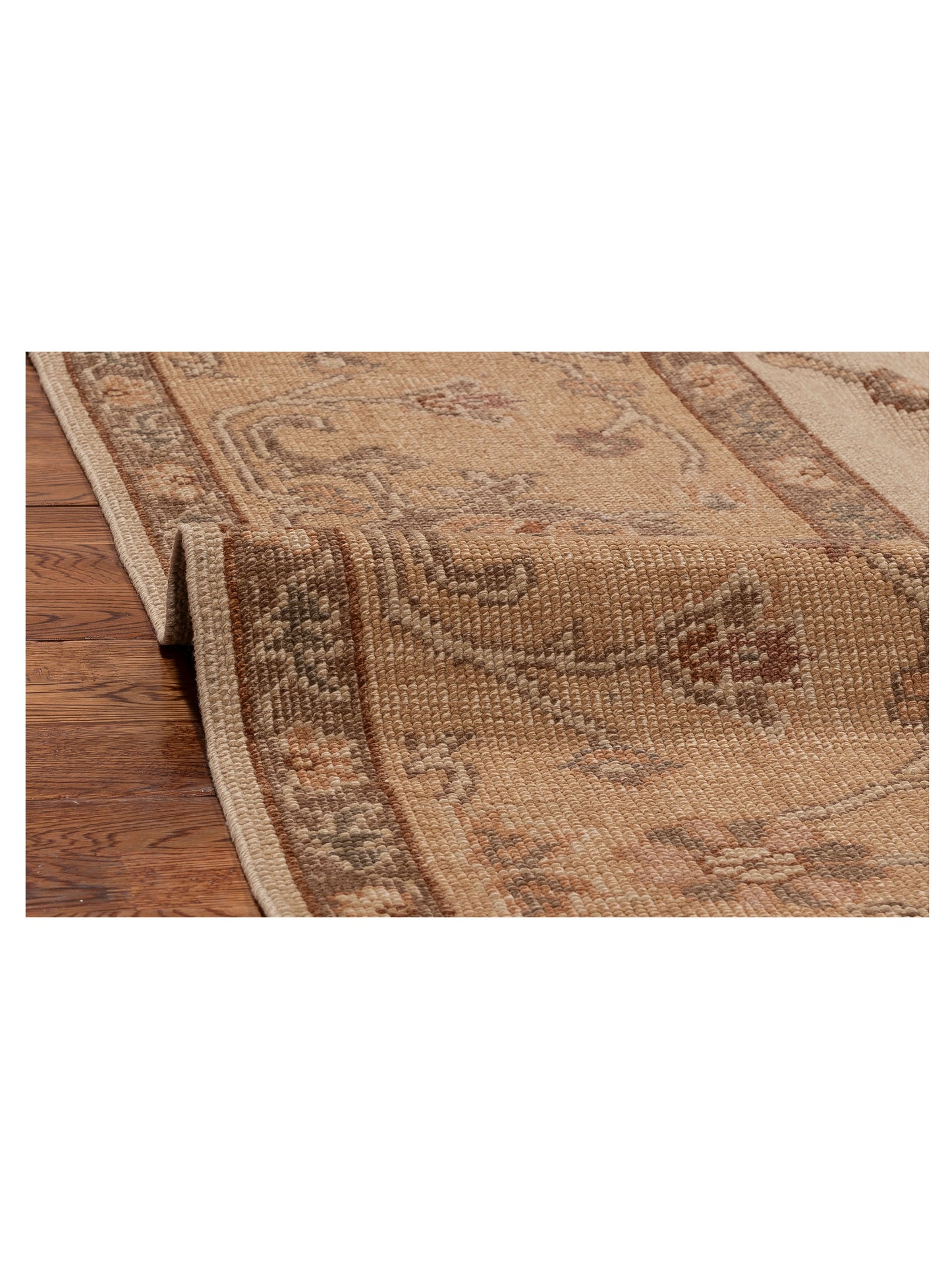 Oushak Ivory Gold 9.3x11.10 Hand Knotted Rug