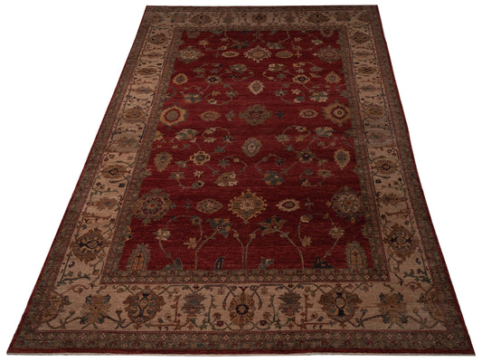 Elvaria Red Ivory 12x17.10 Hand Knotted Rug
