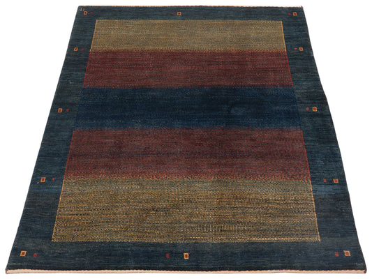 Modern Gabbeh Multi Multi 4.11x6.9 Hand Knotted Rugs