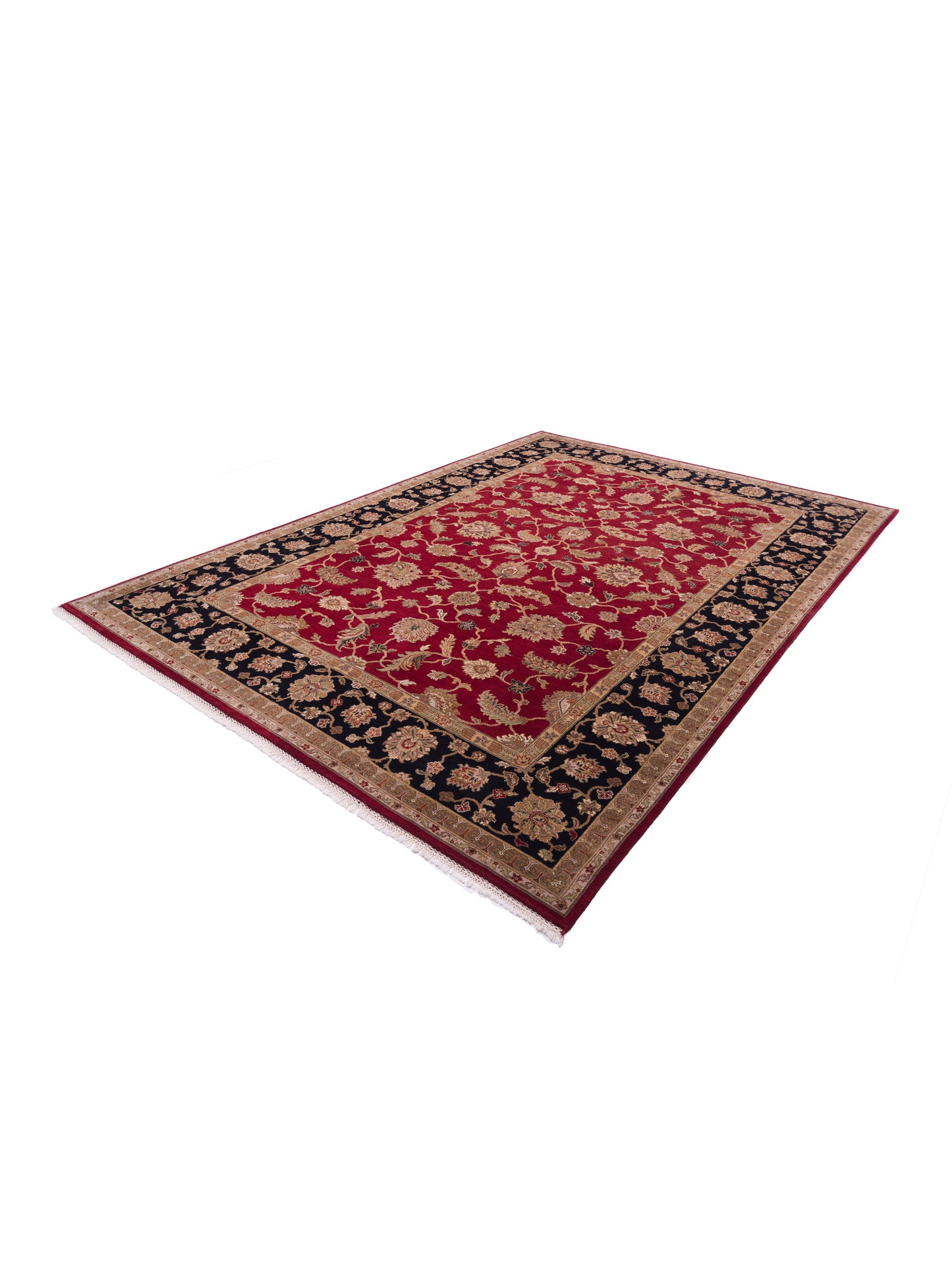 Mehvara Red Black 10.1x13.11 Hand Knotted Rug