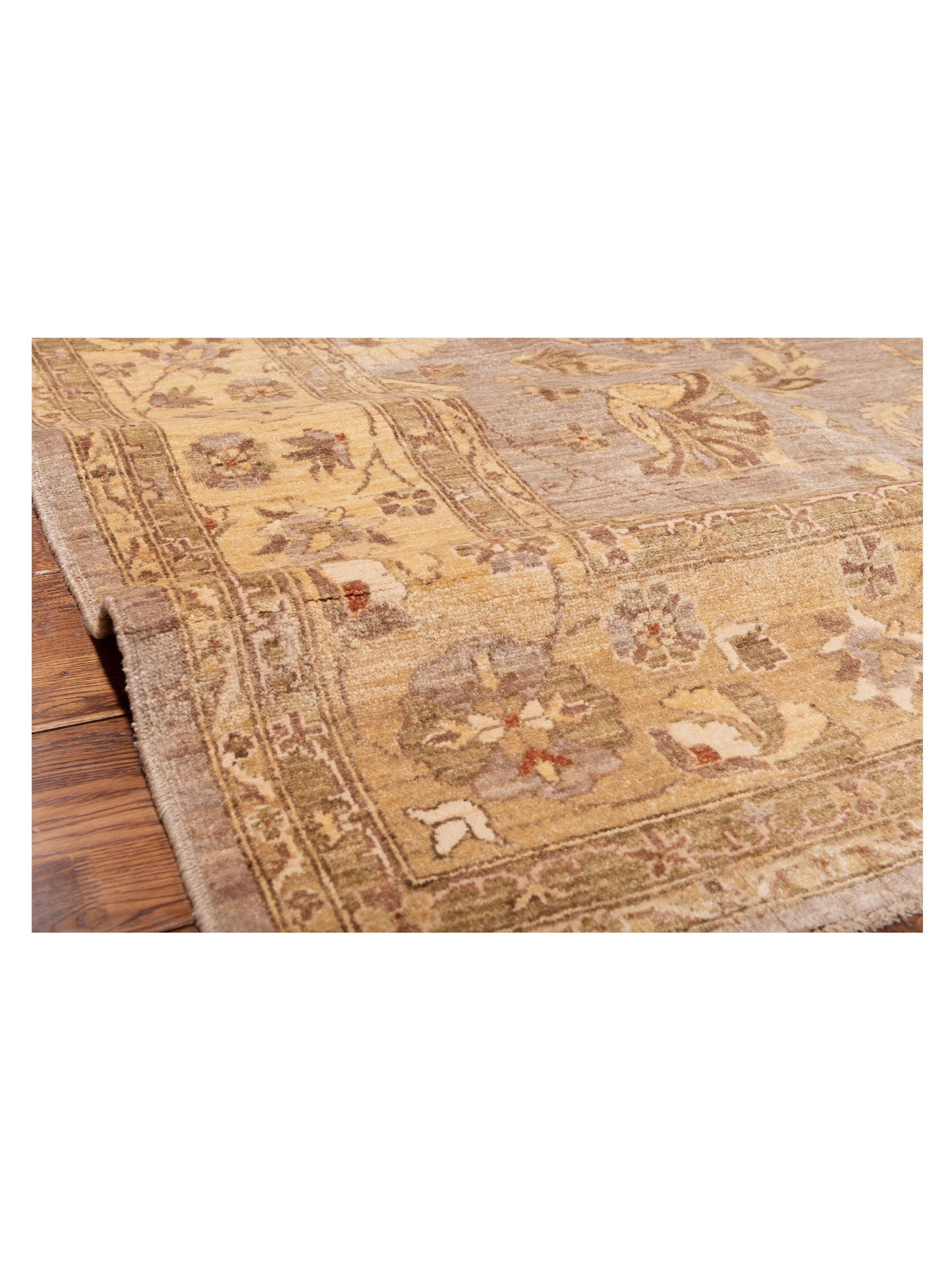 Sabira Silver Cream 9x11.11 Hand Knotted Rug