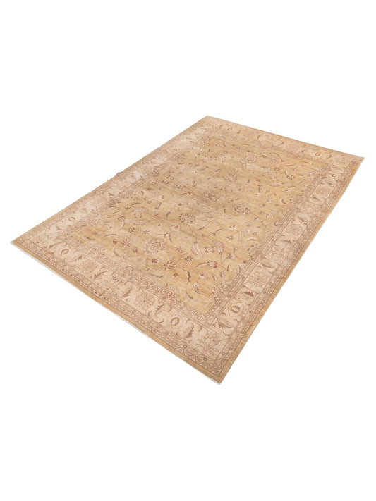 Sabira Gold Beige 10.1x13.10 Hand Knotted Rug