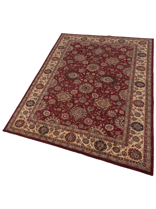 Tuforia Burgundy Ivory 6x9 Hand Tufted Rug