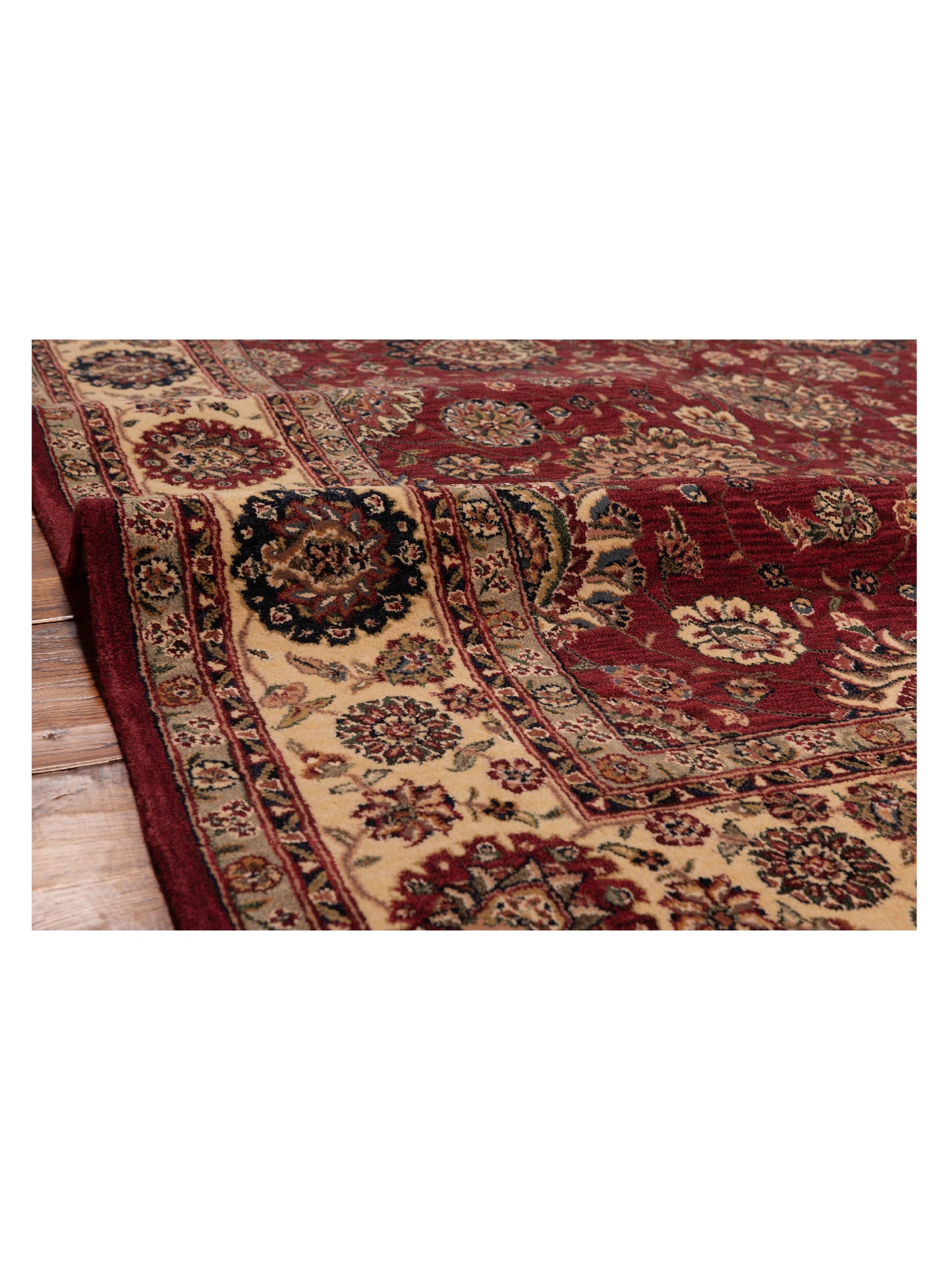 Tuforia Burgundy Ivory 6x9 Hand Tufted Rug