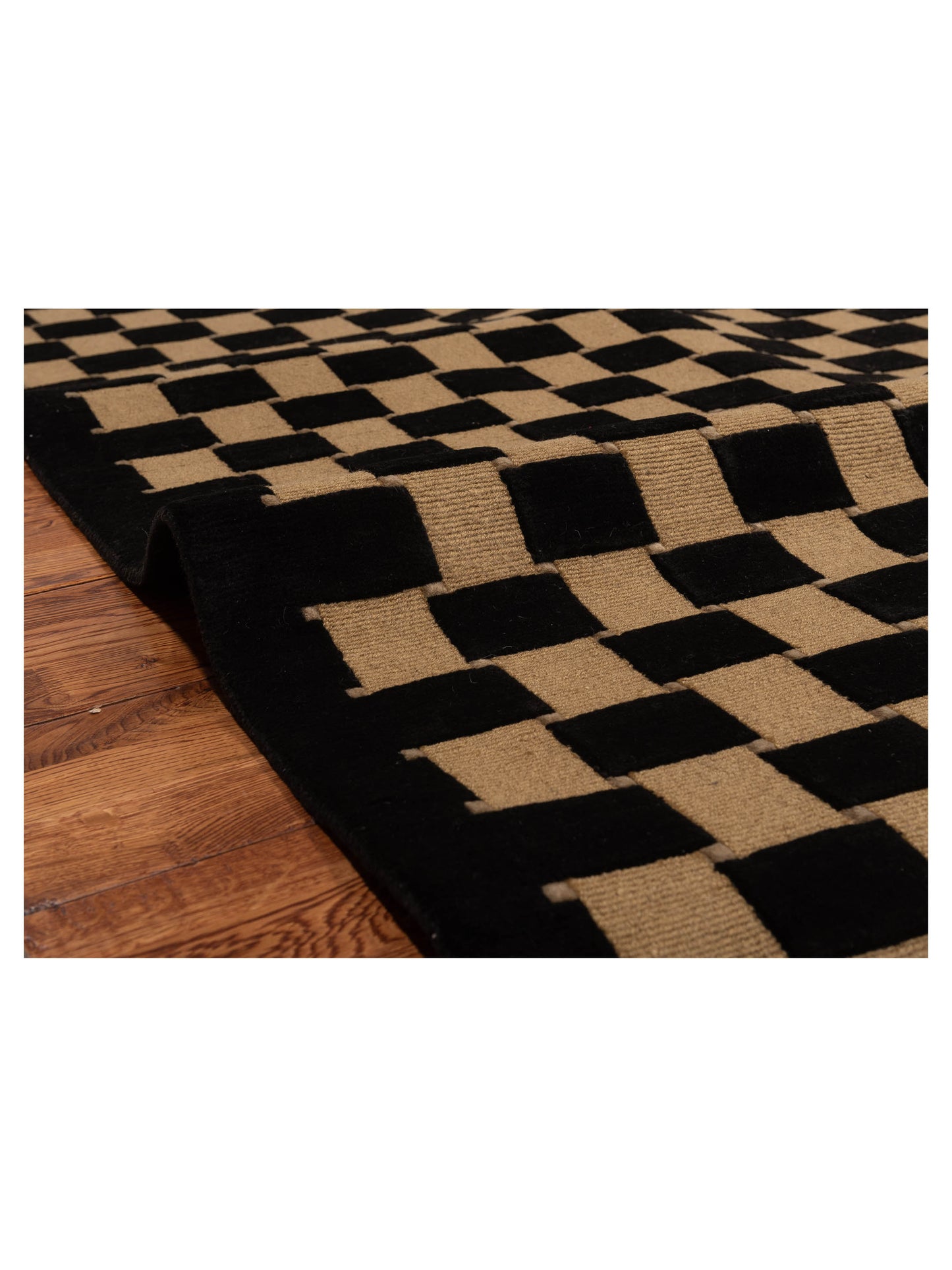Tibarra Gold Black 8x9.9 Hand Knotted Rug