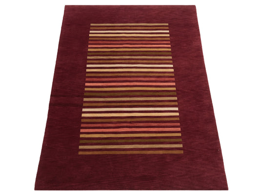 Tibarra Red 6x9.3 Hand Knotted Rug