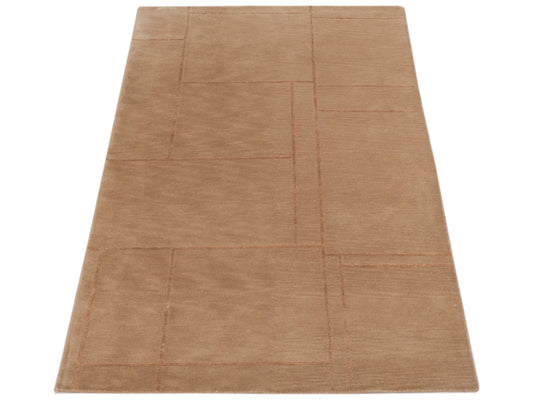 Tibarra Beige 4x6.2 Hand Knotted Rug