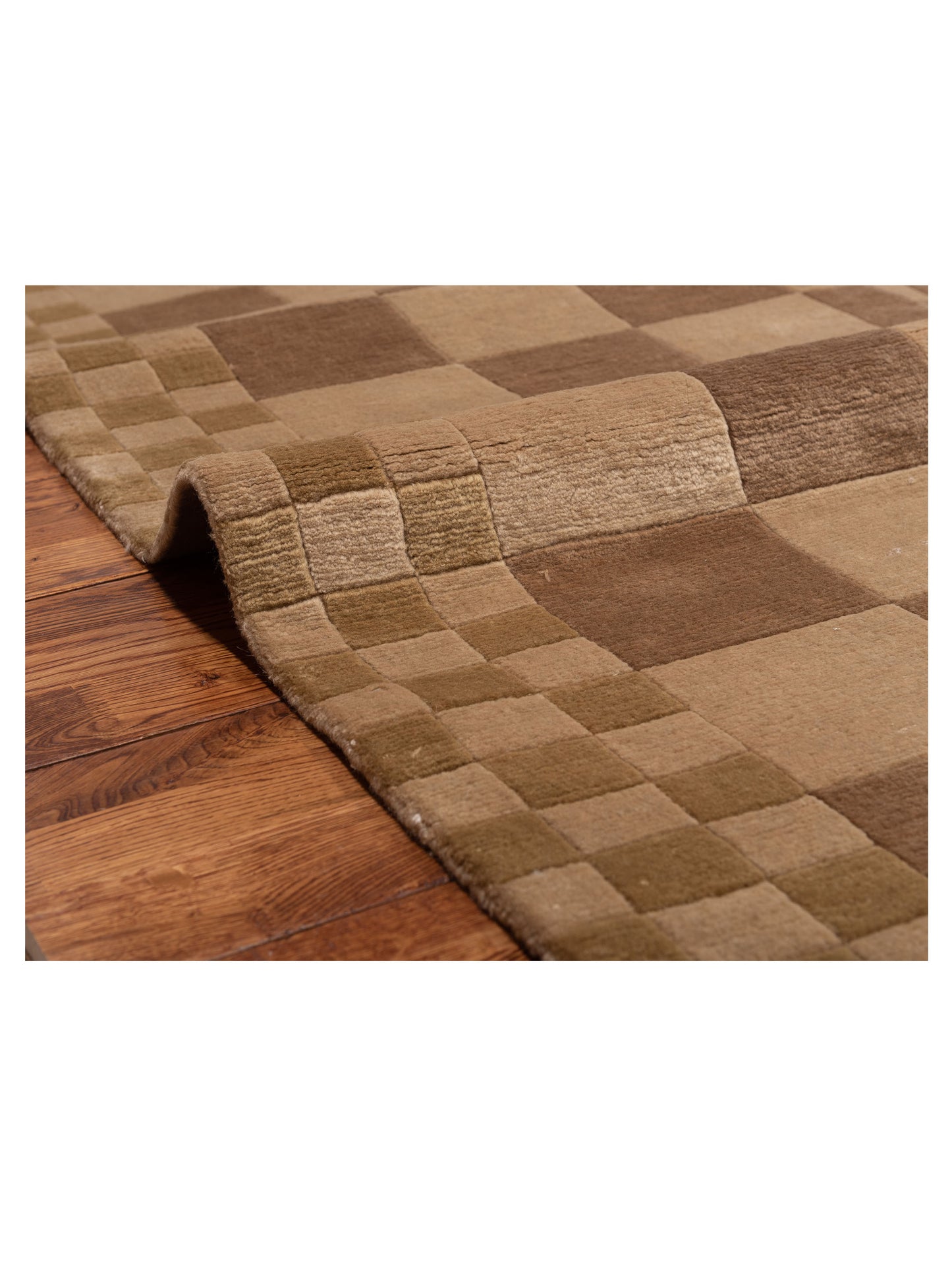 Tibarra Beige Brown 4.11x7.3 Hand Knotted Rug