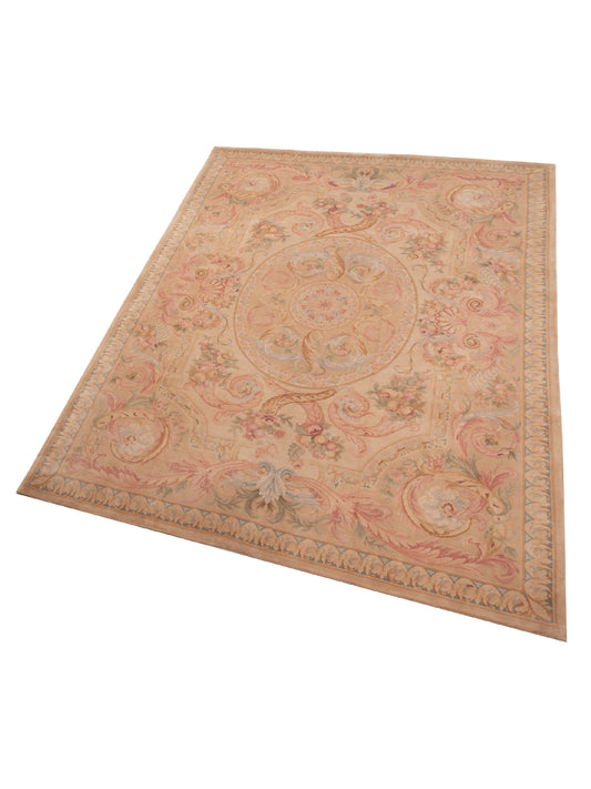 Florienne Ivory Beige 8.10x11.9 Hand Knotted Rug