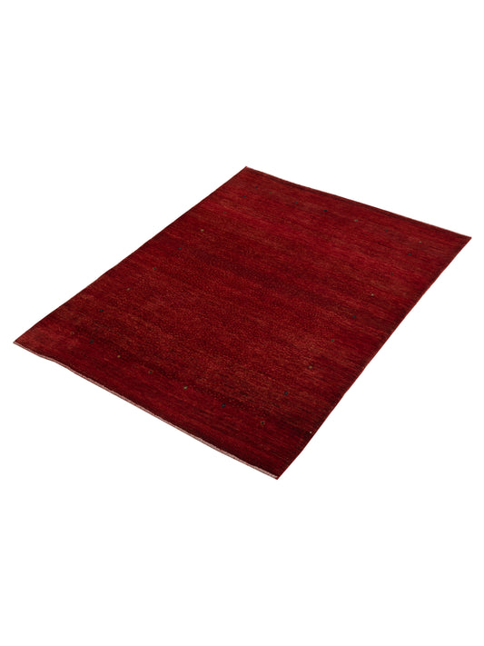Modern Gabbeh Red 5.1x6.7 Hand Knotted Rugs