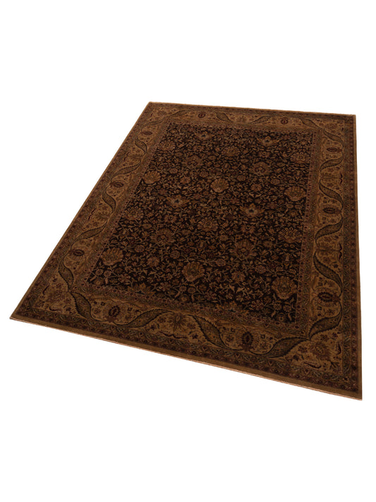 Sansira Brown Beige 9x11.11 Hand Knotted Rug
