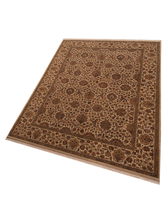 Corvella Ivory Ivory 9.1x12.5 Hand Knotted Rug