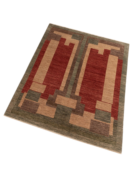 Terralin Multi 6.3x8.5 Hand Knotted Rug