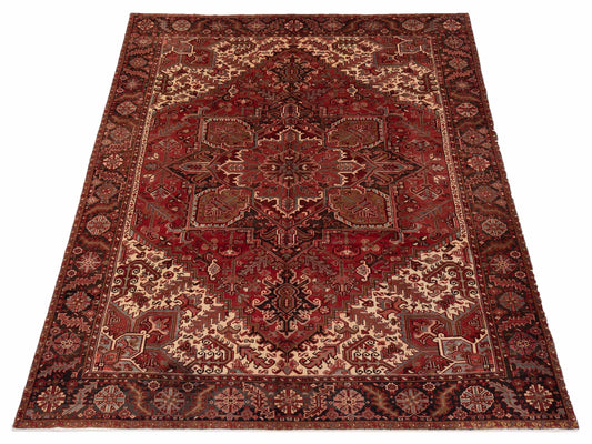 Antiqua Heirloom Red Brown 9x11.5 Hand Knotted Rug