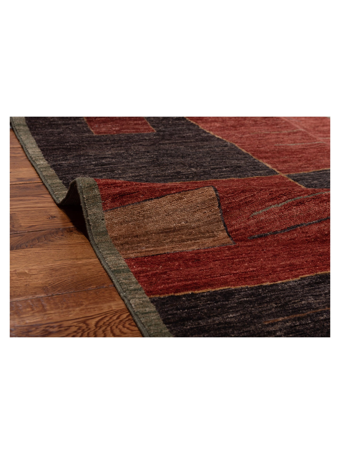 Terralin Red Charcoal 3.3x4.11 Hand Knotted Rug