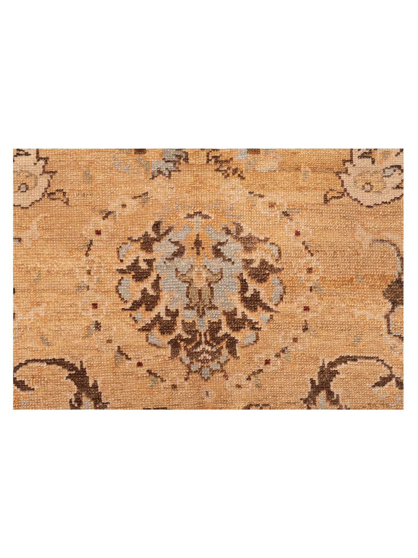Karvian Gold Brown 6.2x8.3 Hand Knotted Rug