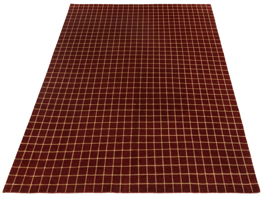 Tibarra Red 8x9.11 Hand Knotted Rug