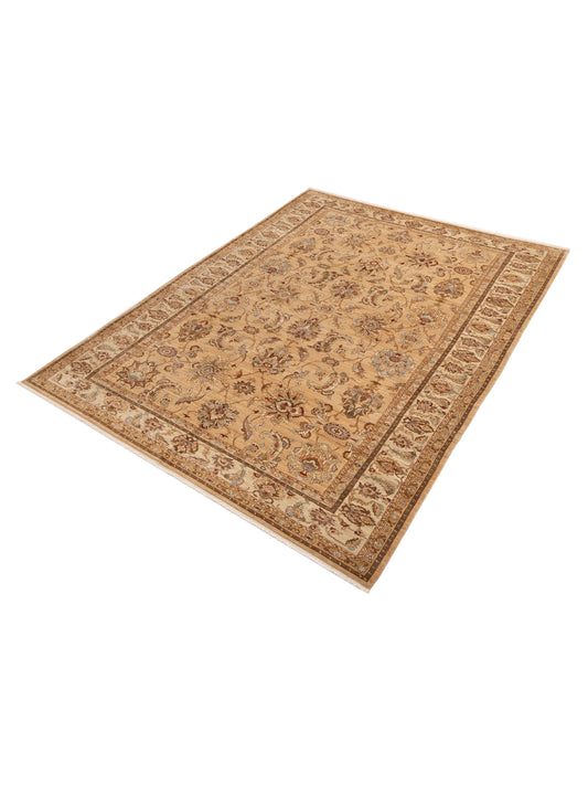 Heratya Gold Ivory 10.3x13.2 Hand Knotted Rug
