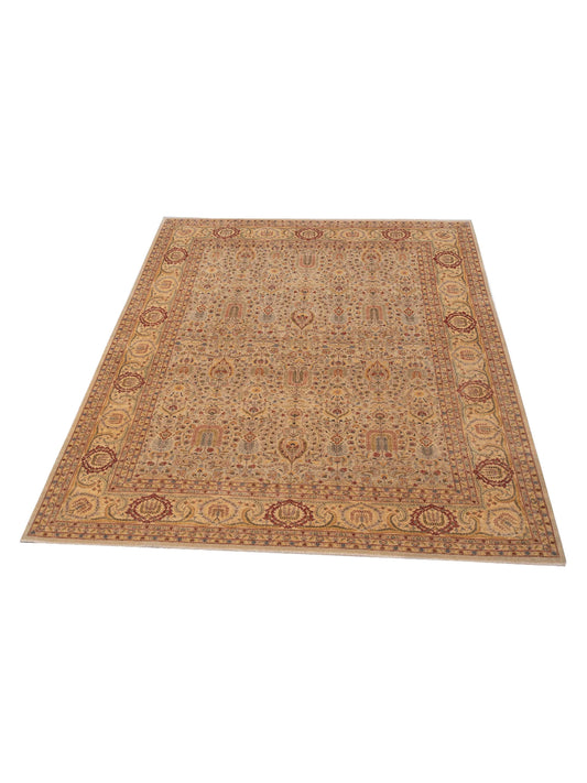 Jallira Cream Gold 9.1x11.4 Hand Knotted Rug