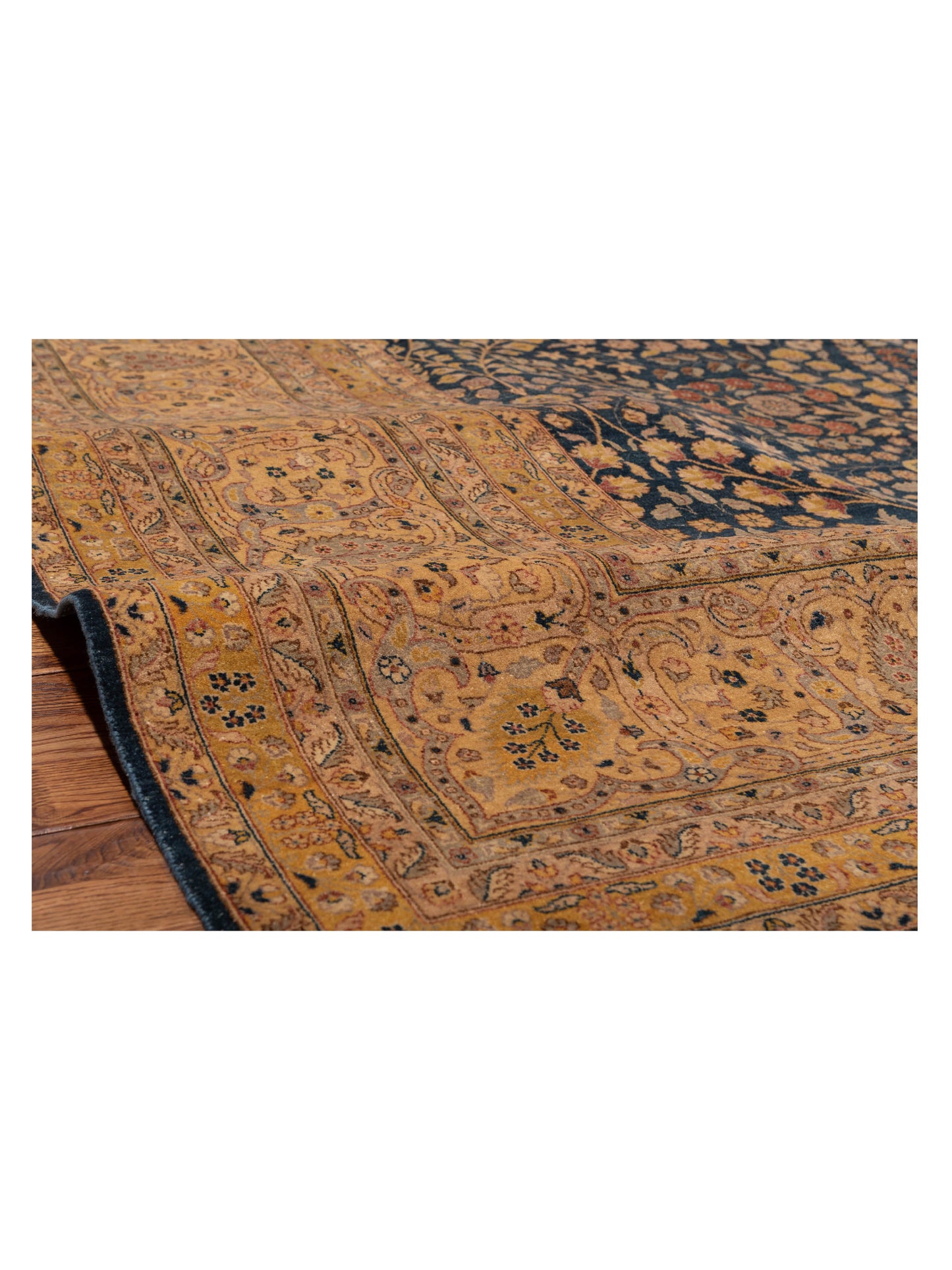 Jallira Navy Gold 9x11.9 Hand Knotted Rug
