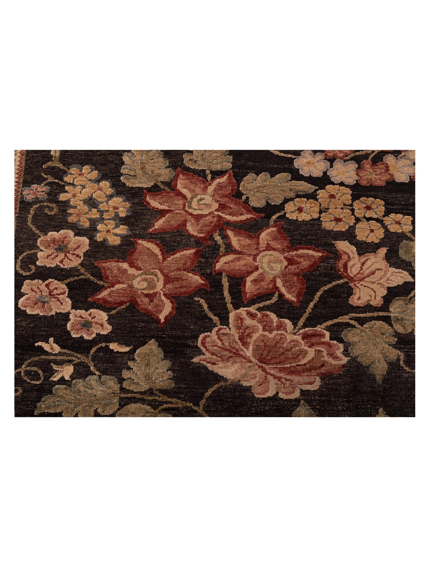 Turkish Elvaria Charcoal Charcoal 9.5x12.4 Hand Knotted Rug