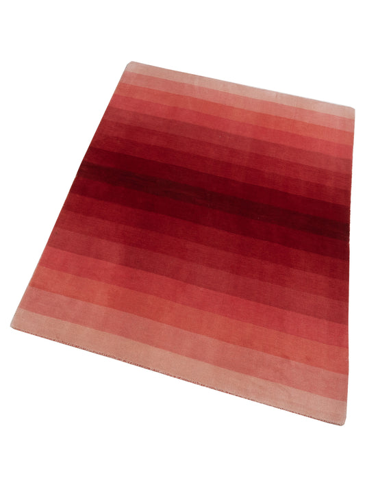 Tibarra Red Pink 5.3x8 Hand Knotted Rug