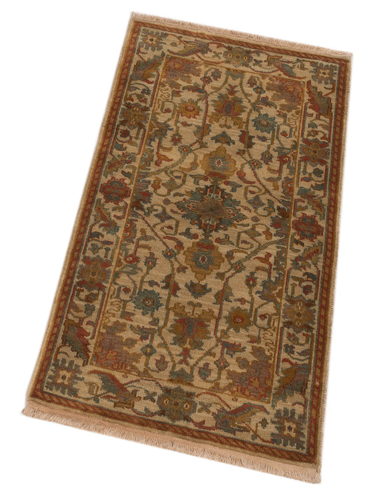 Modeva Beige Beige 2.3x4.6 Hand Knotted Rug