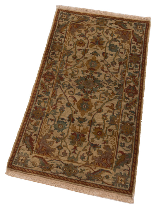 Modeva Beige Beige 2.3x4.6 Hand Knotted Rug