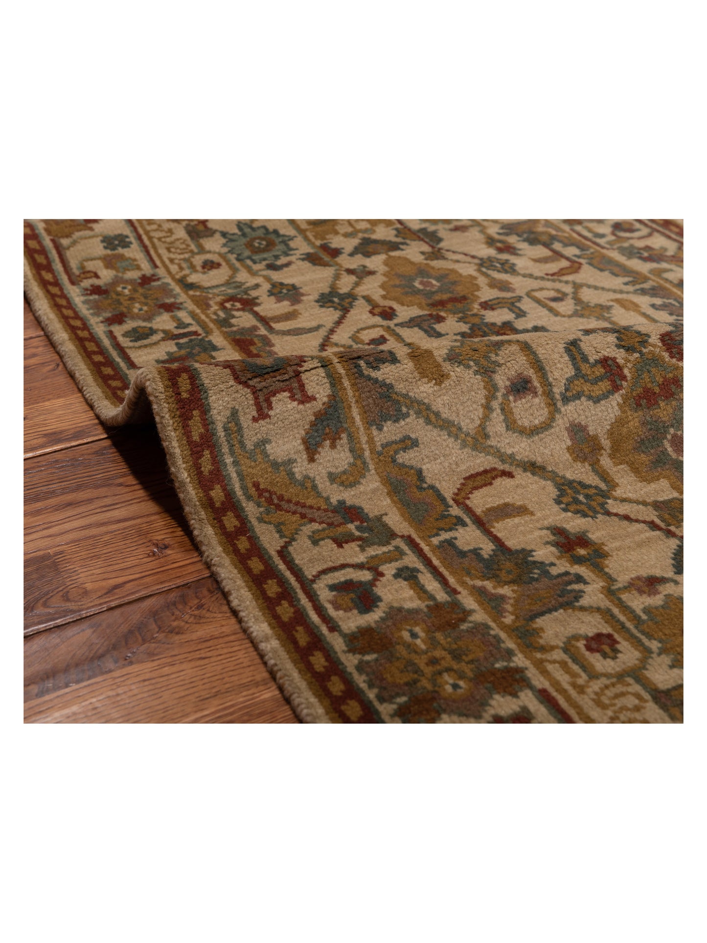 Modeva Beige Beige 2.3x4.6 Hand Knotted Rug