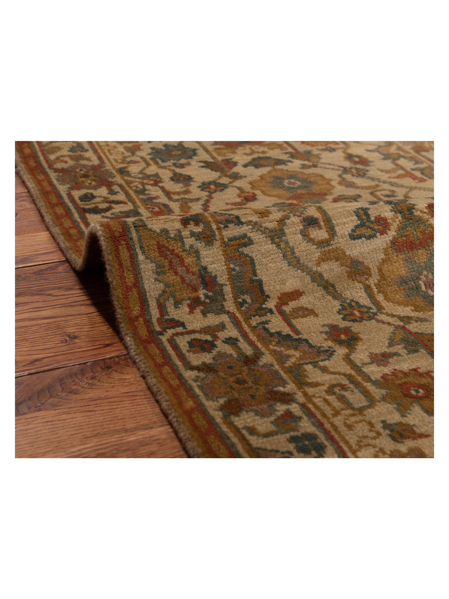Modeva Beige Beige 2.3x4.6 Hand Knotted Rug