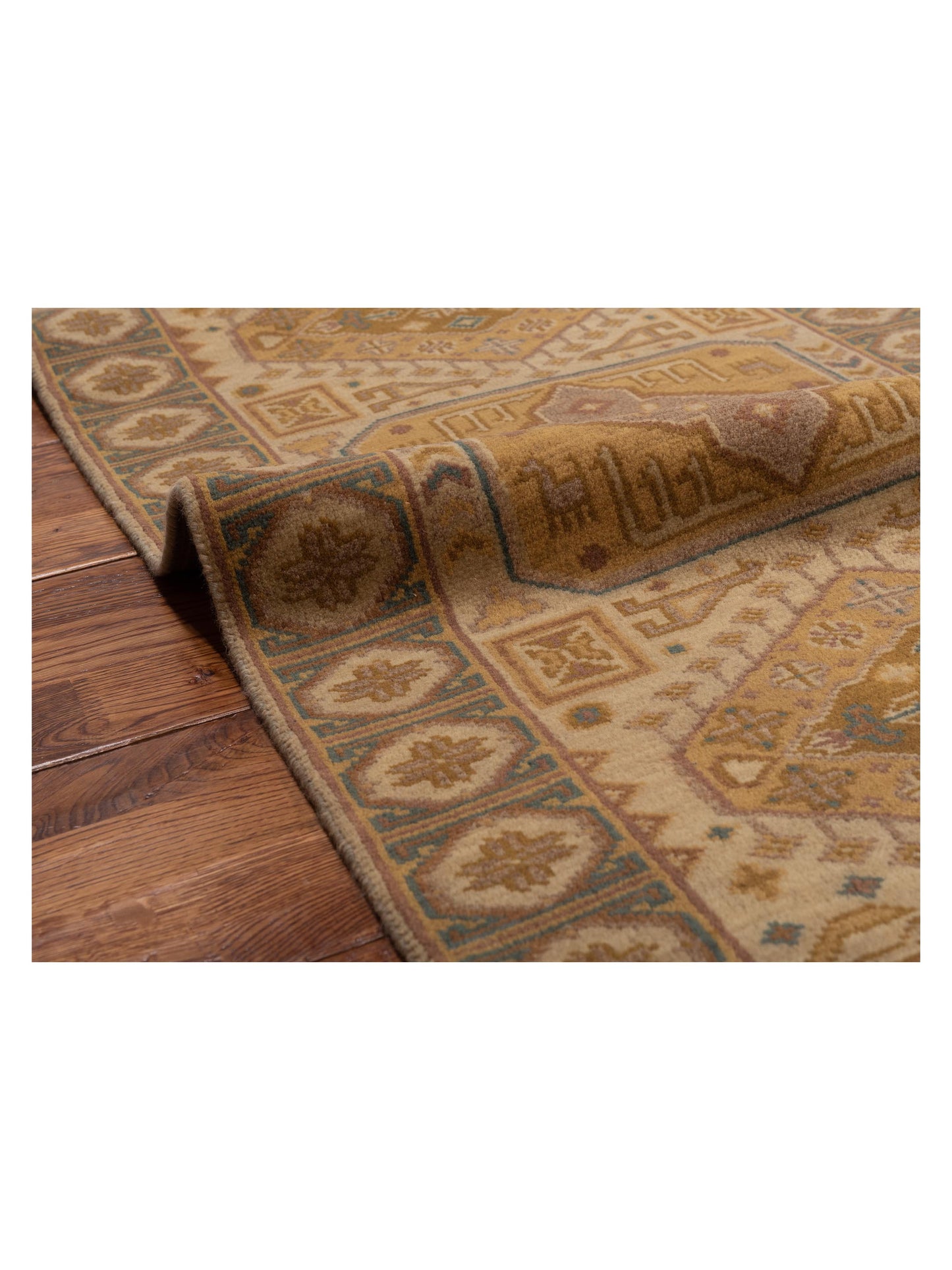 Modeva Beige Brown 2.3x4.6 Hand Knotted Rug