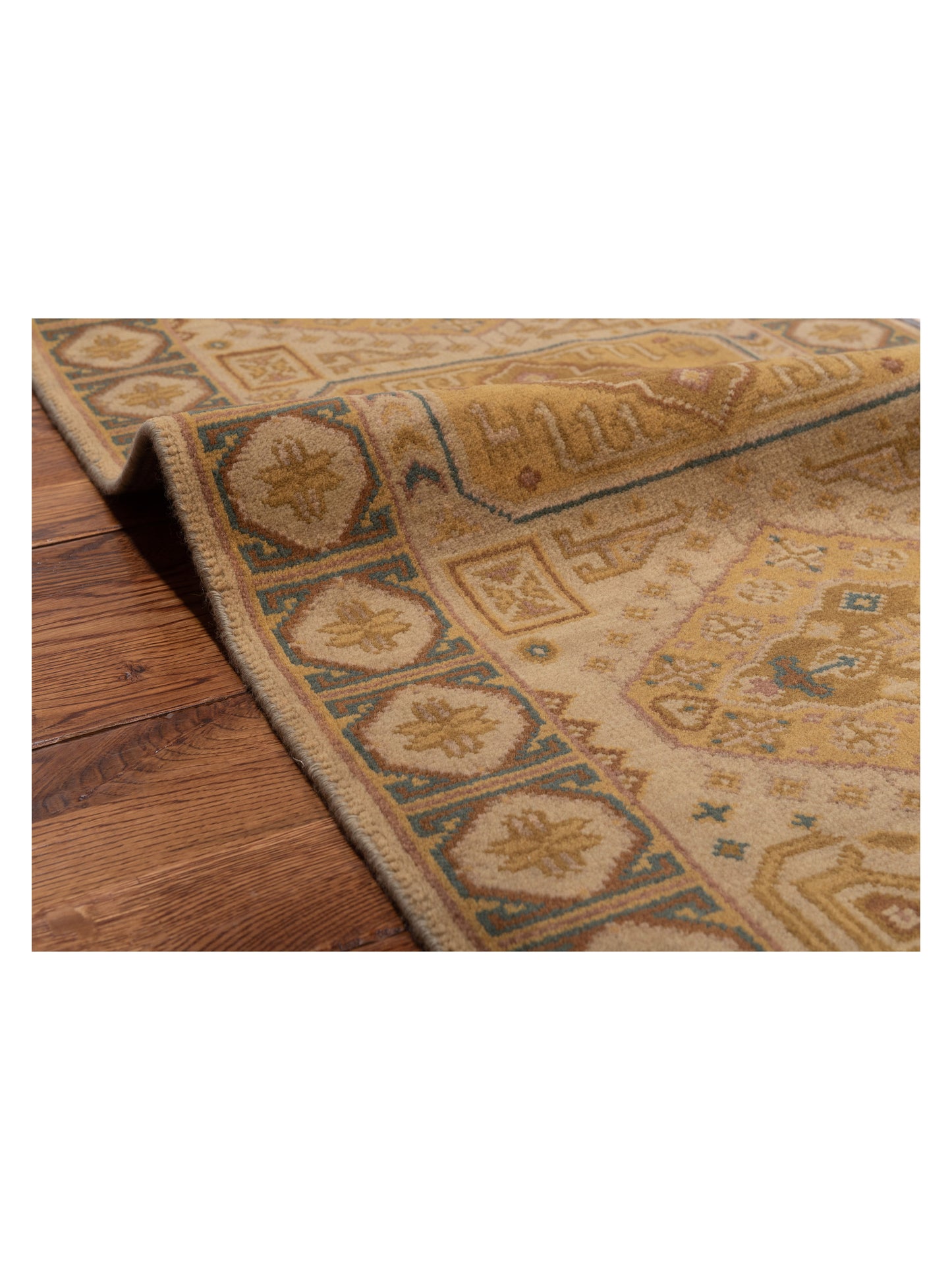 Modeva Beige Brown 2.3x4.6 Hand Knotted Rug