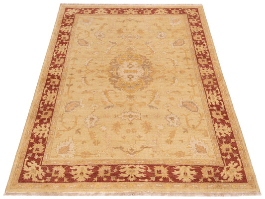 Modeva Yellow Rust 5.8x7.9 Hand Knotted Rug