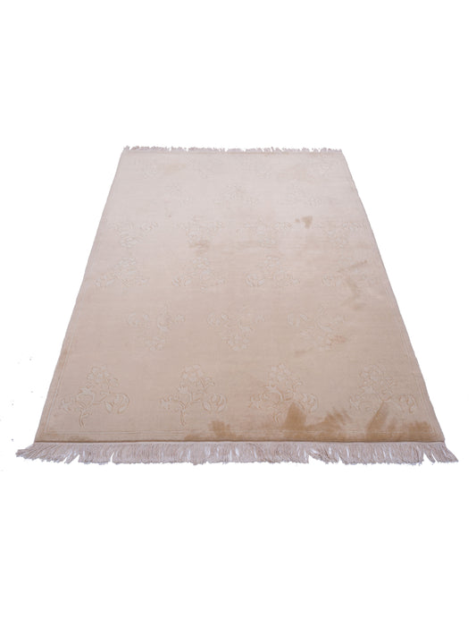 Tibarra Beige 4.1x5.10 Hand Knotted Rug