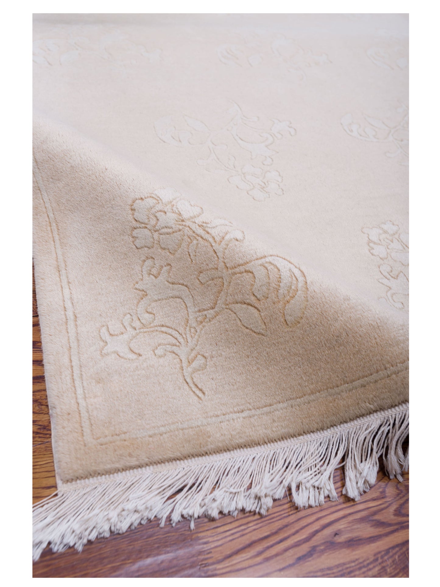 Tibarra Beige 4.1x5.10 Hand Knotted Rug