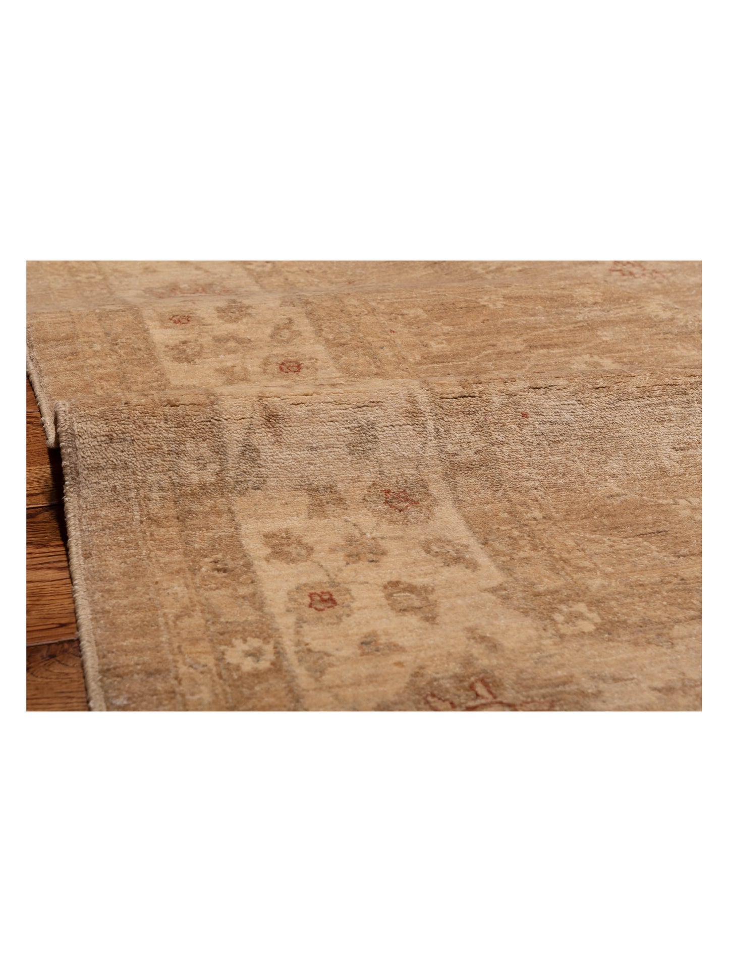 Sabira Brown Ivory 8.1x9.7 Hand Knotted Rug