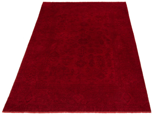 Vintage Red 8.2x10.3 Hand Knotted Rug