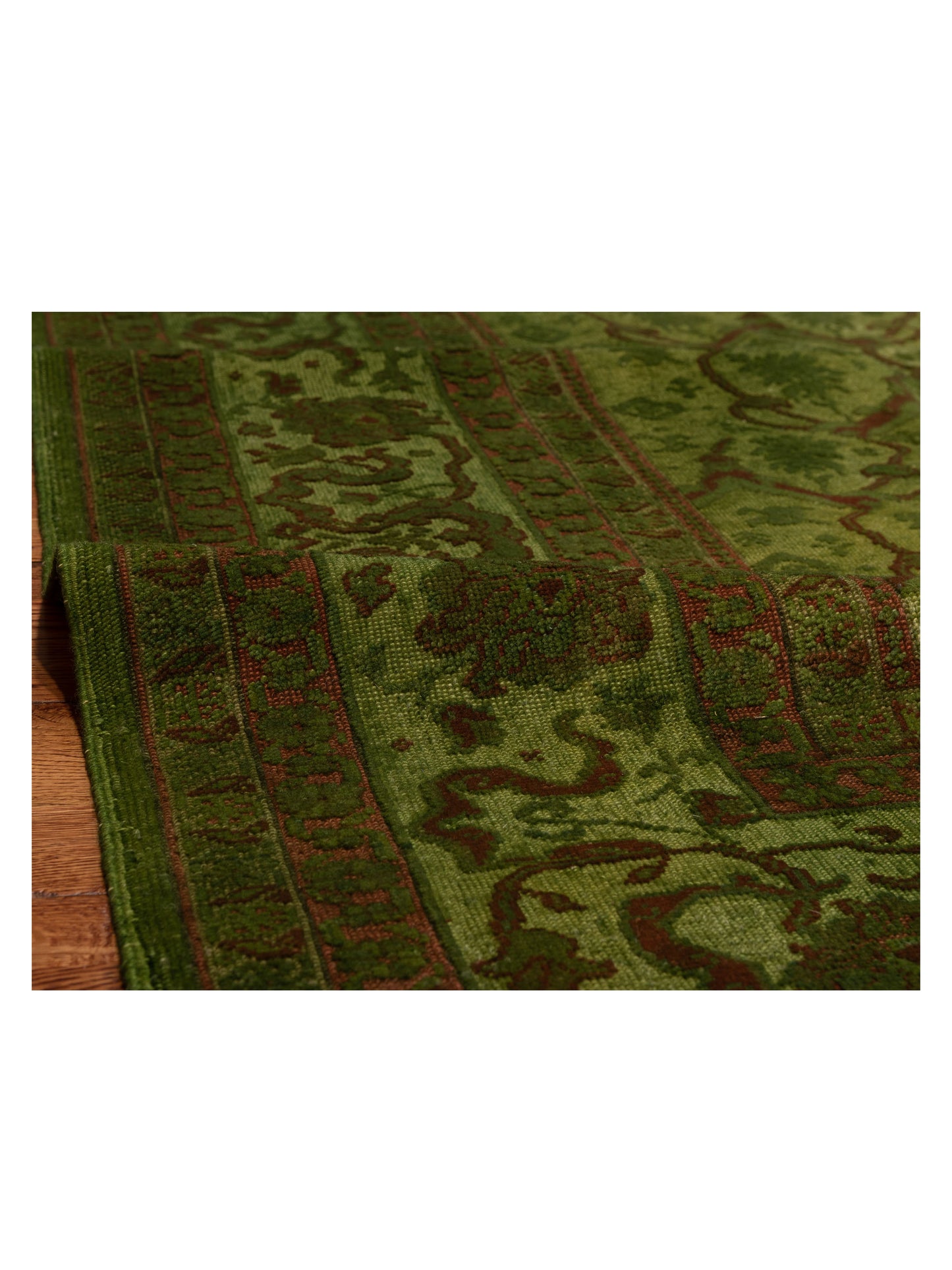 Vintage Green 8.5x10 Hand Knotted Rug