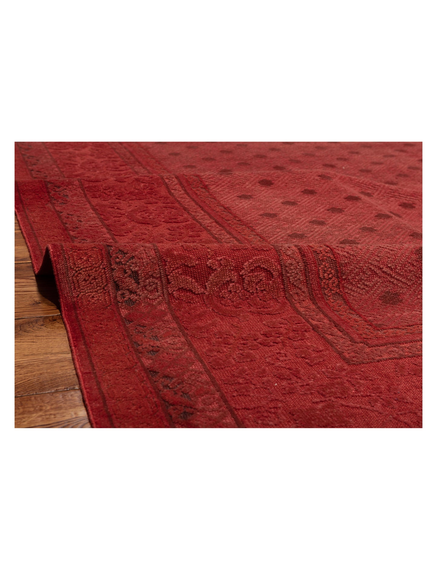 Vintage Red 8.2x10.2 Hand Knotted Rug